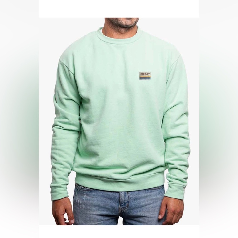 Bugsy Light Green Crewneck Sweater